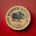 Vintage Wooden Nickel Error Untied States Bud Hollingshead Insurance Barstow Ca