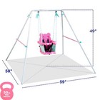 Indoor outdoor My 1st Toddler Metal Swing With Safety Harness  Foldable Frame