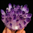 Amethyst Cluster 300g  Natural Light Purple Crystal  Healing Stone Decor