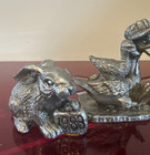 Lot Of 4 Michael M a  Ricker Pewter Sculpture 2 Signed   Numbered Animals
