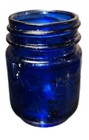 Vintage Glass Bottle Vicks Vaporub Jar Cobalt Blue Rare Antique Has Some Marks