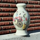 Chinese Porcelain Famille Rose Porcelain Vase  Figure Story Scene