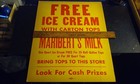 Old Maribert s Milk Vintage Cardboard Placard Sign Ice Cream Carton Tops 11x14 