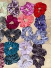 Soft Velvet Scrunchies 30 Pack Elastic Hair Bands Multiple Colors