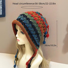 Crochet Beanie Women s Colorful Handmade Tassel Ear Flap Knit Hat With Boho Styl