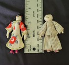 Antique Lot 5 Of Chinese Folk Art Miniature Mission Dolls  Handmade