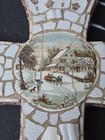New The Homested In Winter Art Mosaic Cross Wall Decor By Glory Hopkins