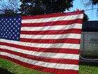 American Flag  Large  embroidered Stars W  Brass  Grommets   8 Ft X 4 Ft 10  New