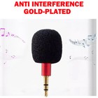 4pc Red Mini 3 5mm Jack Stereo Voice Mic Microphones Three Pole For Recorder