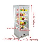 Open Box  110v Vertical Glass Refrigerated Cake Display Cabinet Defogging Type