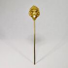 Antique Art Nouveau 10k Gold Lion Big Cat Pearl Stick Pin