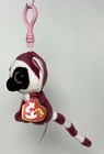 Ty Beanie Boos Leeann The Lemur Small Plush Charm Glitter Eyes Plastic Key Clip