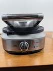 Breville Bwm520xl No-mess Round Waffle Maker Brushed Stainless Steel 7 Settings