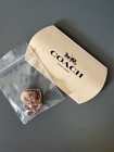 Coach Rose Gold Metal Heart Logo Charm Key Chain Keychain W  Coach Box