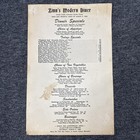 1985 Zinn s Modern Diner Vtg 1950 Menu Muddy Creek Lancaster Co  Pennsylvania Pa
