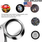 30x 21mm Jeweler s Magnifying Loupe Glass Eye Magnifier For Jewelry With Case