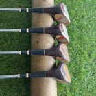 Wilson Top Notch Driver Wood Set Regular Flex Leather Grips Vintage Golf