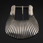 Vtg Sterling Silver - Navajo Southwestern Fluted 1  Belt Buckle - 40g