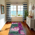Boho Kids Carpet Moroccan Tribal Style Nonslip Washable Mat