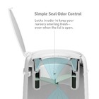 Munchkin   Flex Diaper Pail  Odor Control  Compact Size  Tap Lid To Open  White