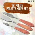 18pc Steel Artist Spatula Palette Knife Set  Apply Oil Acrylic Art Paint Canvas