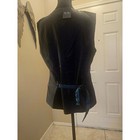 Hi-tie Men s L Paisley Vest Nwt Teal Blue Black Formal Wedding Waistcoat