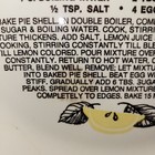 Lemon Meringue Pie Recipe Dish Jeannette Brown Scalloped Edge 11    Ceramic Vtg 