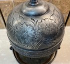 Antique J a  Babcock   Co  Domed Butter Dish Very Ornate Floral Design