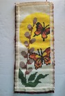 Vintage Latch Hook Wall Hanging Butterfly 35x15