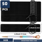 50 Pieces Velvet Pen Pouch With Drawstring Pencil Sleeve Holders Pen Bag Case Pe