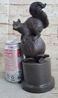 Vienna Bronze Squirrel Eating A Fir Cone Brass Austria Sculpture Deal Figurine