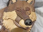 Wolf Ii Puzzle Box Trinket Jewelry Box Inlaid Intarsia Wood Excellent Condition