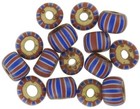 Antique Venetian Glass Beads Round Drawn African Trade Old Ghana Jewelry