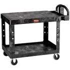 Rubbermaid Commercial Fg452500bla Utility Cart With Deep Lipped   Flush Plastic