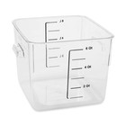 Rubbermaid Commercial Products  Space Saving Square Food Storage 6 Qt   Clear 