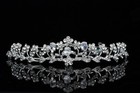 Floral Bridal Cz Crystal Rhinestone Prom Wedding Tiara V620