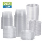 Tashibox 2 Oz 100 Sets Disposable Plastic Cups With Lids  Jello Shot Cups