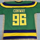 Mighty Ducks Movie Charlie Conway  96 Stitched Hockey Jersey Men s 2xl Green
