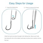 Fish Hook Remover Tool  4 Pack Fishing Hook Quick Removal Devices With Storag   