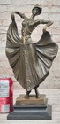 Signed Bronze Art Nouveau Deco Chiparus Statue Figurine Large Great Gift Decor G