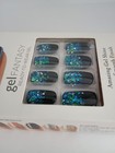 Kiss Gel Fantasy Medium Length Glue-on False Nails - Blue Glitter  1 