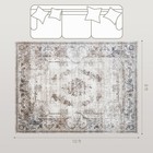 8x10 Area Rug  Boho Living Room Carpet  Machine Washable  Brown