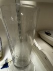 Vintage Apothecary Embossed Glass Graduated Beaker