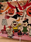 Peanuts Snoopy Charlie Brown   Gang Halloween Bash Pink Serving Tray Platter