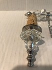 Vtg Bar Set Barware Clear Glass And Silver Toned Metal 