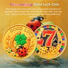 Cute Ladybug Good Luck Coin - Horseshoe Four Leaf Clover Lucky Charm - 777 Lo   