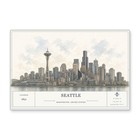Seattle Architectural Wall Art Aluminum Sign