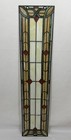 Old Vintage Arts Crafts Chicago Prairie Style Leaded Stained Glass Window Panel