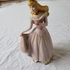 Disney Aurora Sleeping Beauty Glitter Sparkle Dress Porcelain Figurine Vtg 7   