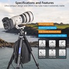 Carbon Fiber Tripod Heavy Duty Travel Tripod Camera Stand 46mm Tripod Ball Head